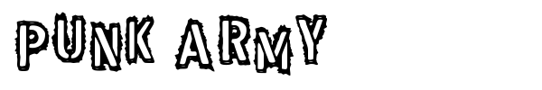 Punk Army font preview